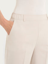 Pantalone dritto con tasche in Super Natural Bianchi Donna - Ragno
