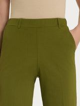 Pantalone dritto con tasche in Tencel Stretch Verdi Donna - Ragno