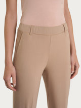 Pantalón recto con bolsillos de Tencel Stretch marrón para mujer - Ragno