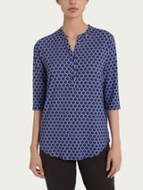 Maglietta hexagon con manica 3/4 in jersey di viscosa Crêpe Grigi Donna - Ragno