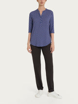 Maglietta hexagon con manica 3/4 in jersey di viscosa Crêpe Grigi Donna - Ragno