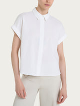 Camicia a manica kimono in Popeline Bianchi Donna - Ragno