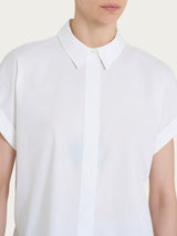 Camicia a manica kimono in Popeline Bianchi Donna - Ragno