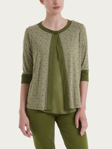 Cardigan corto con cubi in Viscosa Summer Verdi Donna - Ragno
