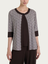 Cardigan corto con cubi in Viscosa Summer Grigi Donna - Ragno