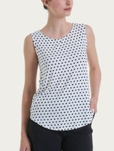 Top smanicato con dots in Viscosa Summer Bianchi Donna - Ragno