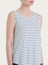 Top smanicato con dots in Viscosa Summer Bianchi Donna - Ragno