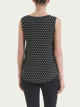 Top smanicato con dots in Viscosa Summer Neri Donna - Ragno