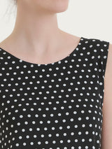 Top smanicato con dots in Viscosa Summer Neri Donna - Ragno