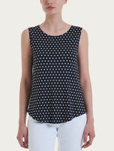 Top smanicato con dots in Viscosa Summer Blu Donna - Ragno
