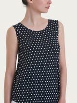 Top smanicato con dots in Viscosa Summer Blu Donna - Ragno