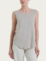 Top smanicato con dots in Viscosa Summer Bianchi Donna - Ragno