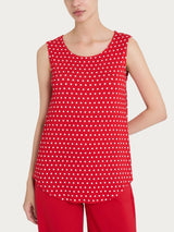 Top smanicato con dots in Viscosa Summer Rossi Donna - Ragno