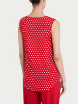 Top smanicato con dots in Viscosa Summer Rossi Donna - Ragno