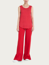 Top smanicato con dots in Viscosa Summer Rossi Donna - Ragno