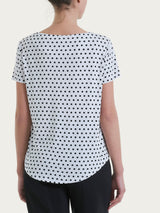 Maglietta con manica corta e dots in Viscosa Summer Bianchi Donna - Ragno