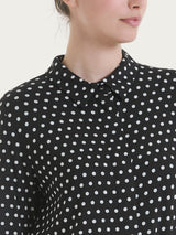 Camicia con dots e manica 3/4 in Viscosa Summer Neri Donna - Ragno