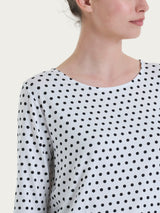 Maglietta girocollo con dots in Viscosa Summer Bianchi Donna - Ragno