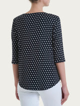 Maglietta girocollo con dots in Viscosa Summer Blu Donna - Ragno