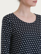 Maglietta girocollo con dots in Viscosa Summer Blu Donna - Ragno