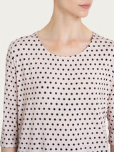 Maglietta girocollo con dots in Viscosa Summer Bianchi Donna - Ragno