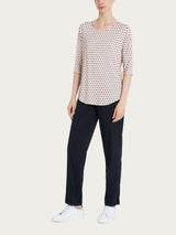 Maglietta girocollo con dots in Viscosa Summer Bianchi Donna - Ragno