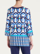 Maglietta con cerchi in Viscosa Summer Azzurri Donna - Ragno