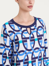 Maglietta con cerchi in Viscosa Summer Azzurri Donna - Ragno