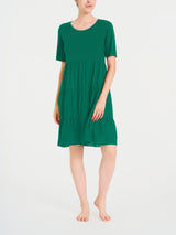 Vestito svasato a balze in misto viscosa Blu Donna - Ragno