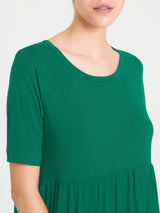 Vestito svasato a balze in misto viscosa Blu Donna - Ragno