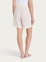 Pantaloncino boyfriend a righe in Ecoseta Marroni Donna - Ragno