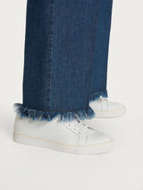 Jeans sfrangiato ampio alla caviglia in Light denim Blu Donna - Ragno