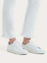 Jeans sfrangiato dritto con tasche in Light denim Bianchi Donna - Ragno