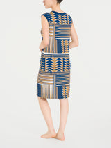Abito smanicato con geometric pattern in Viscosa Summer Marroni Donna - Ragno