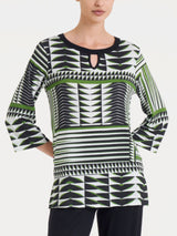 Maglietta con manica 3/4 e geometric pattern in Viscosa Summer Verdi Donna - Ragno