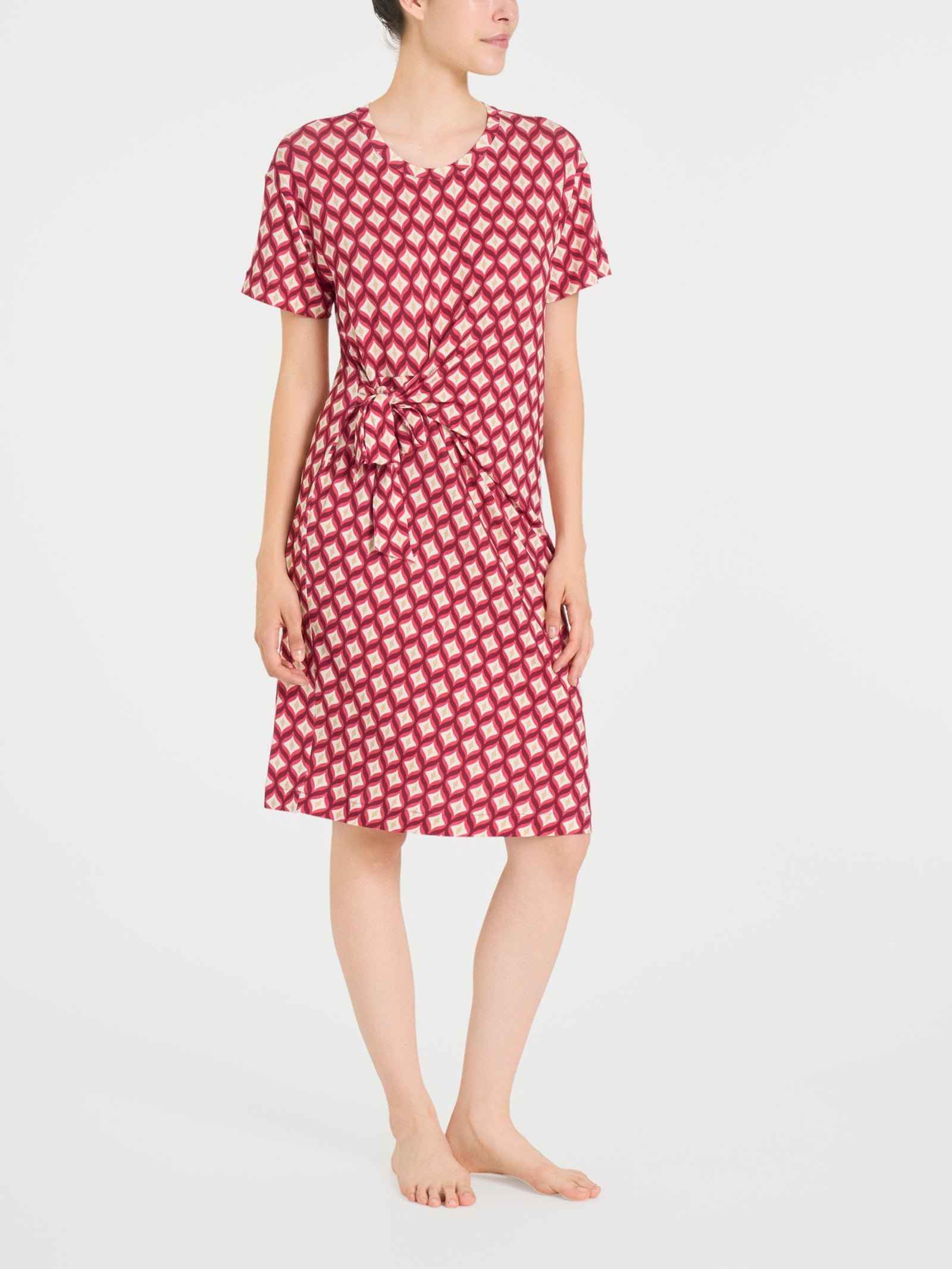 Abito in fantasia con nodo in Viscosa Summer  Rossi Donna - Ragno