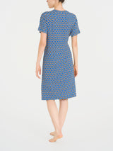 Abito in fantasia con nodo in Viscosa Summer  Blu Donna - Ragno