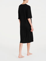 Abito con spacco frontale in Viscosa Summer Neri Donna - Ragno