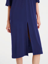 Abito con spacco frontale in Viscosa Summer Blu Donna - Ragno