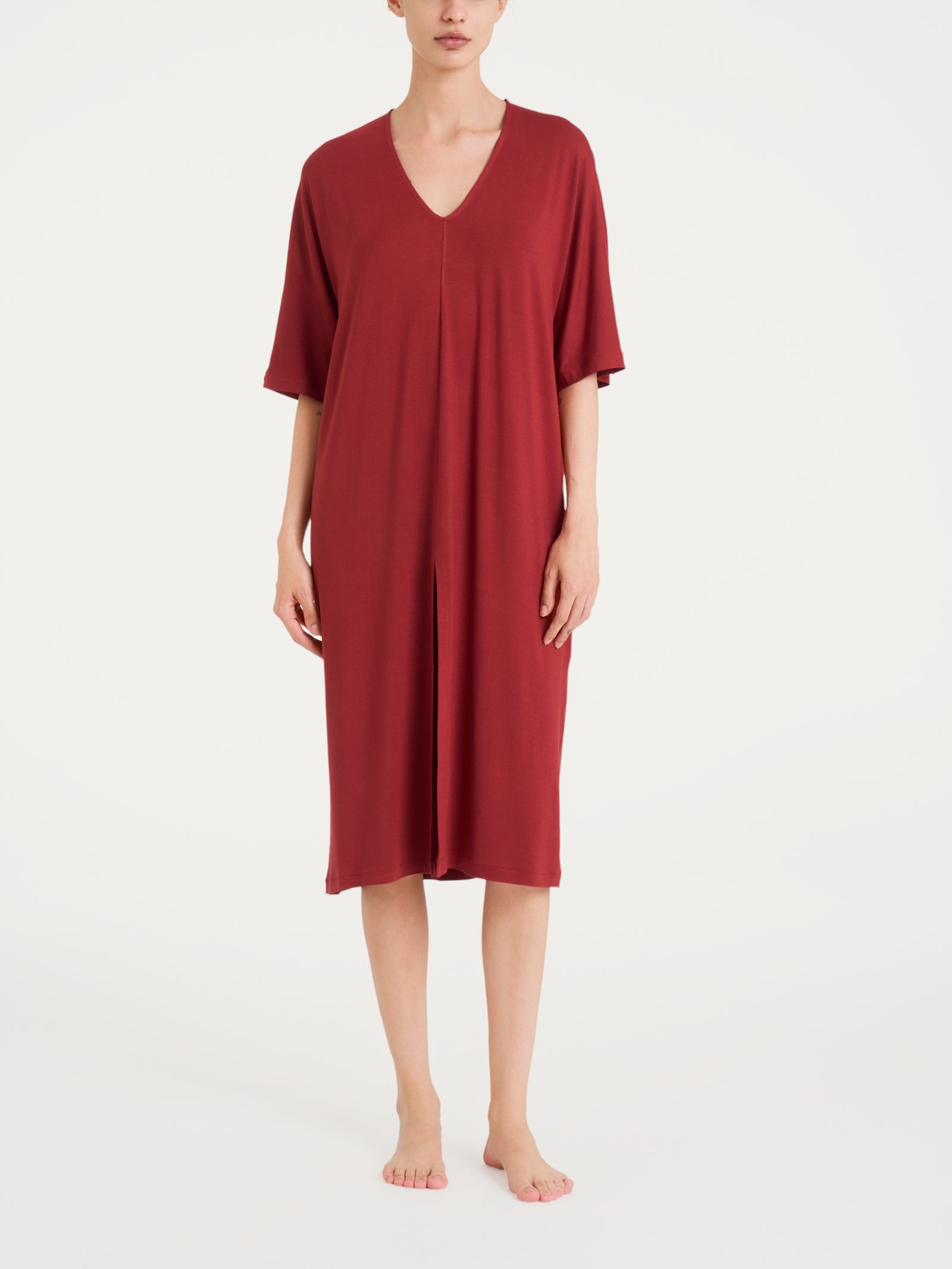 Abito con spacco frontale in Viscosa Summer Rossi Donna - Ragno