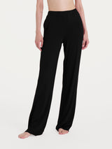 Pantalone ampio tinta unita in Viscosa Summer Neri Donna - Ragno