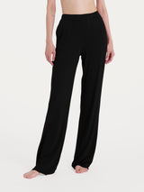 Pantalone ampio tinta unita in Ecoseta Neri Donna - Ragno