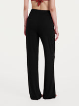 Pantalone ampio tinta unita in Viscosa Summer Neri Donna - Ragno