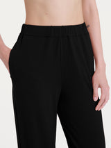 Pantalone ampio tinta unita in Viscosa Summer Neri Donna - Ragno