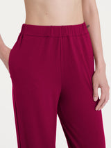 Pantalone ampio tinta unita in Viscosa Summer Rossi Donna - Ragno