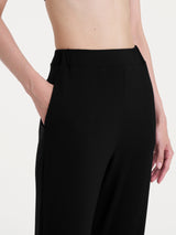 Pantalone dritto con tasche in Viscosa Summer Neri Donna - Ragno