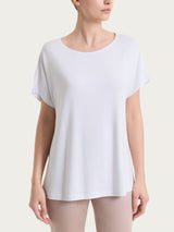 Women's Bianco Viscosa Summer crew-neck t-shirt - Ragno