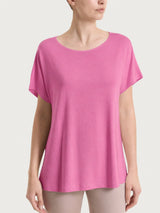 Maglietta girocollo tinta unita in Viscosa Summer Rosa Donna - Ragno
