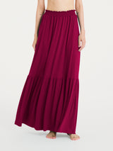 Gonna lunga in Viscosa Summer Rossi Donna - Ragno