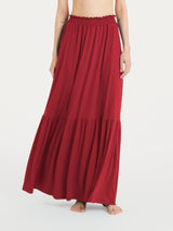 Gonna lunga in Viscosa Summer Rossi Donna - Ragno